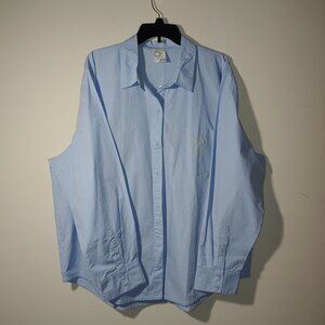 OFFLINE by Aerie Long Sleeve Button up Shirt Beach Picnic Size XXL Blue